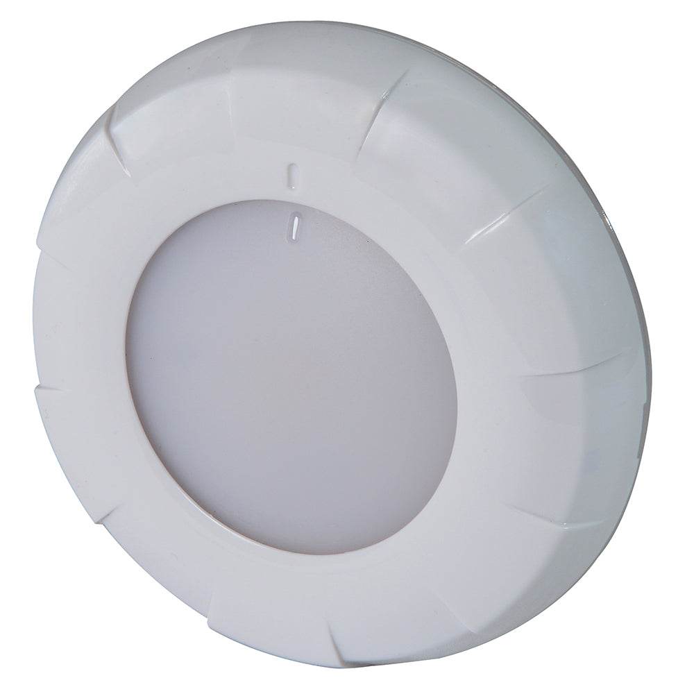 Suncoast Marine and Auto offers Lumitec Aurora LED Dome Light - White Finish - White/Blue Dimming [101075]