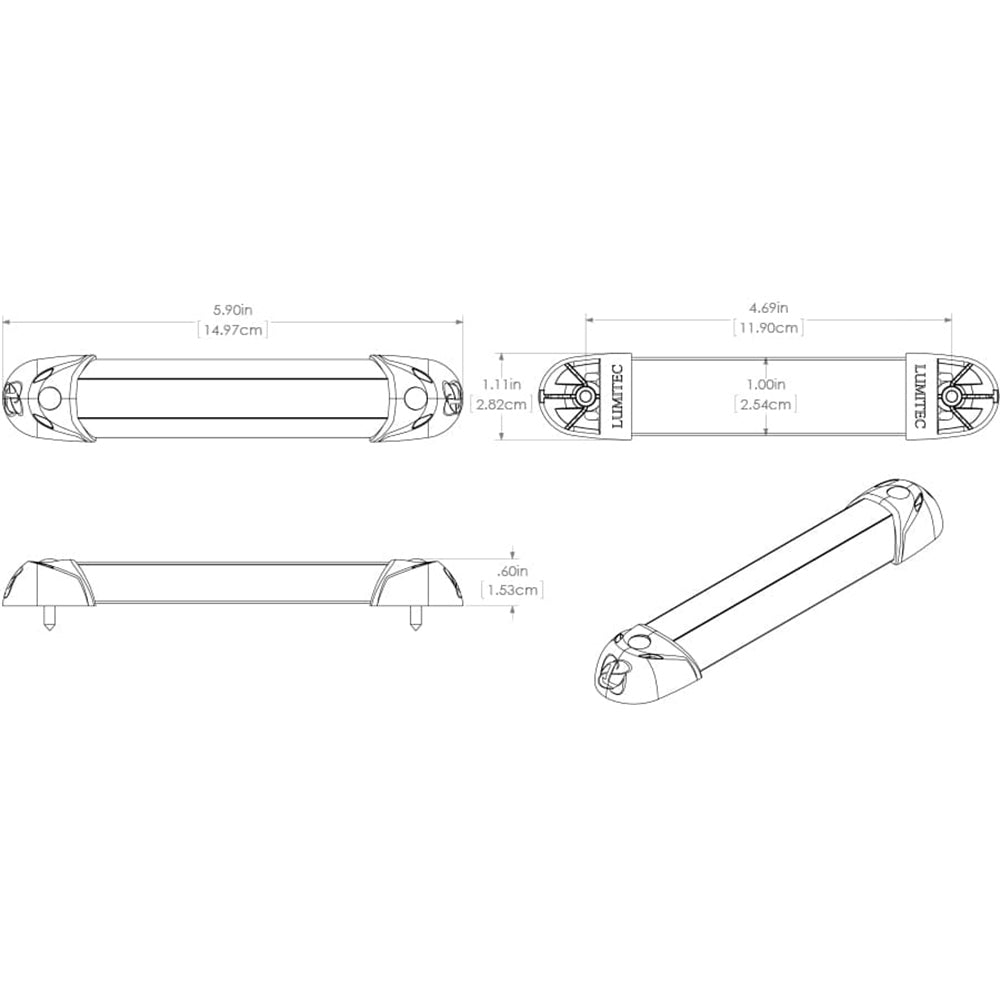 Suncoast Marine and Auto offers Lumitec MiniRail2 6" Light - White Non Dimming [101078]