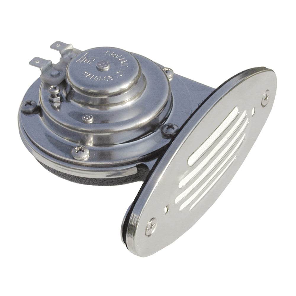 Suncoast Marine and Auto offers Schmitt Marine Mini Stainless Steel Single Drop-In Horn w/Stainless Steel Grill - 12V Low Pitch [10050]