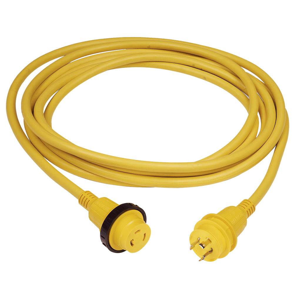 Suncoast Marine and Auto offers Marinco 30 Amp PowerCord PLUS Cordset w/Power-On LED - Yellow 50ft [199119]