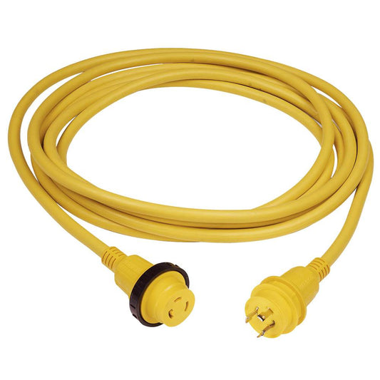 Suncoast Marine and Auto offers Marinco 30 Amp PowerCord PLUS Cordset w/Power-On LED - Yellow 50ft [199119]