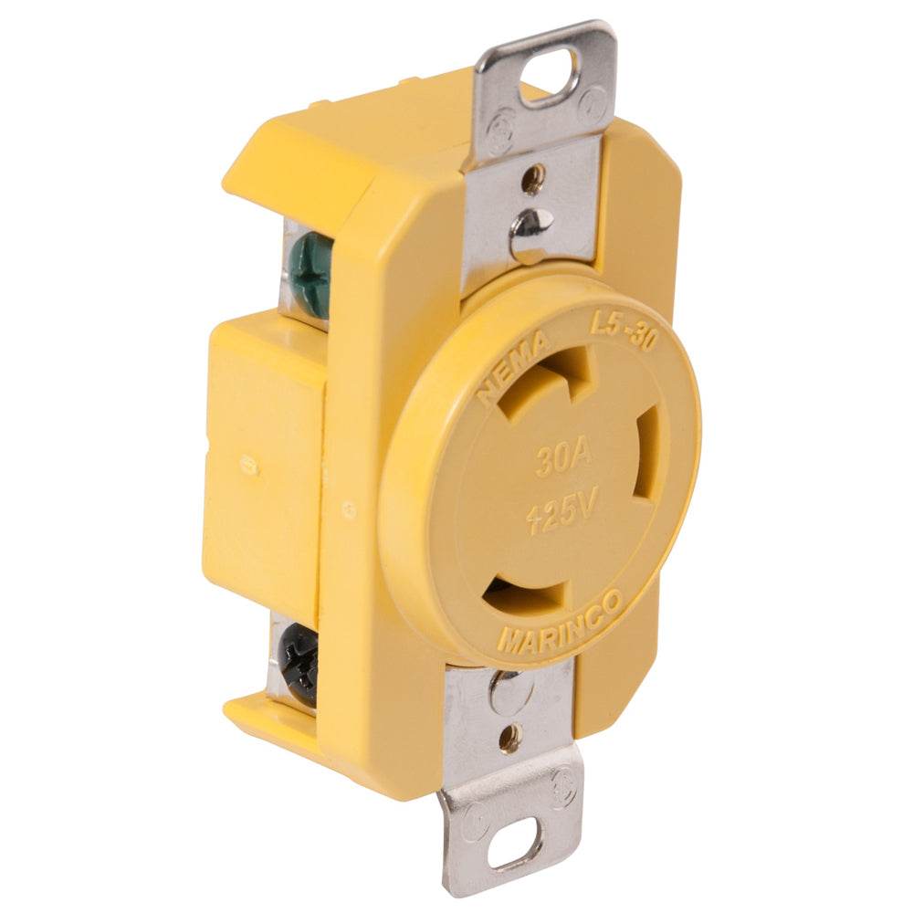 Suncoast Marine and Auto offers Marinco 305CRR 30A Receptacle - Yellow - 125V [305CRR]