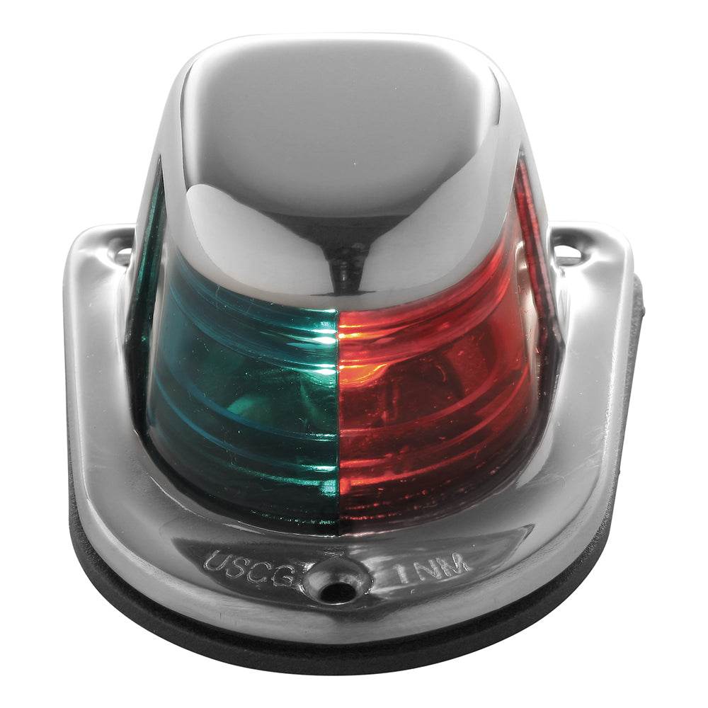 Suncoast Marine and Auto offers Attwood 1-Mile Deck Mount, Bi-Color Red/Green Combo Sidelight - 12V - Stainless Steel Housing [66318-7]