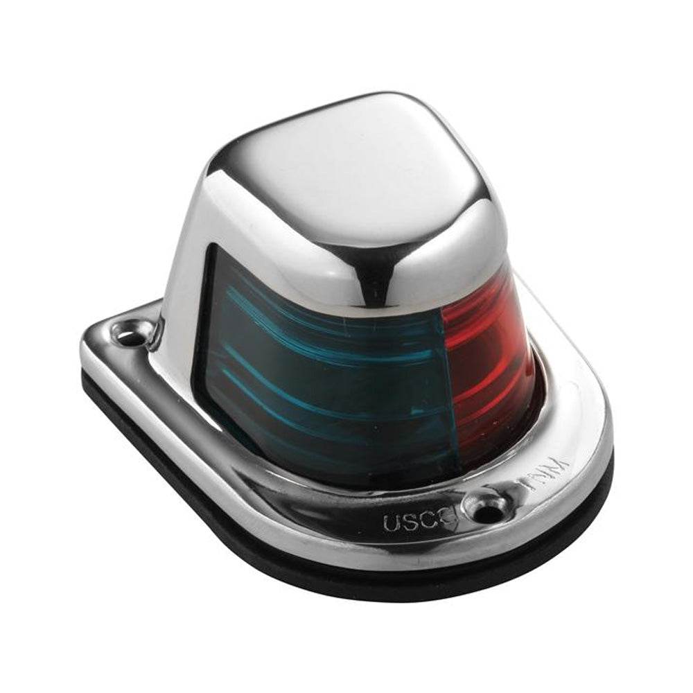 Suncoast Marine and Auto offers Attwood 1-Mile Deck Mount, Bi-Color Red/Green Combo Sidelight - 12V - Stainless Steel Housing [66318-7]