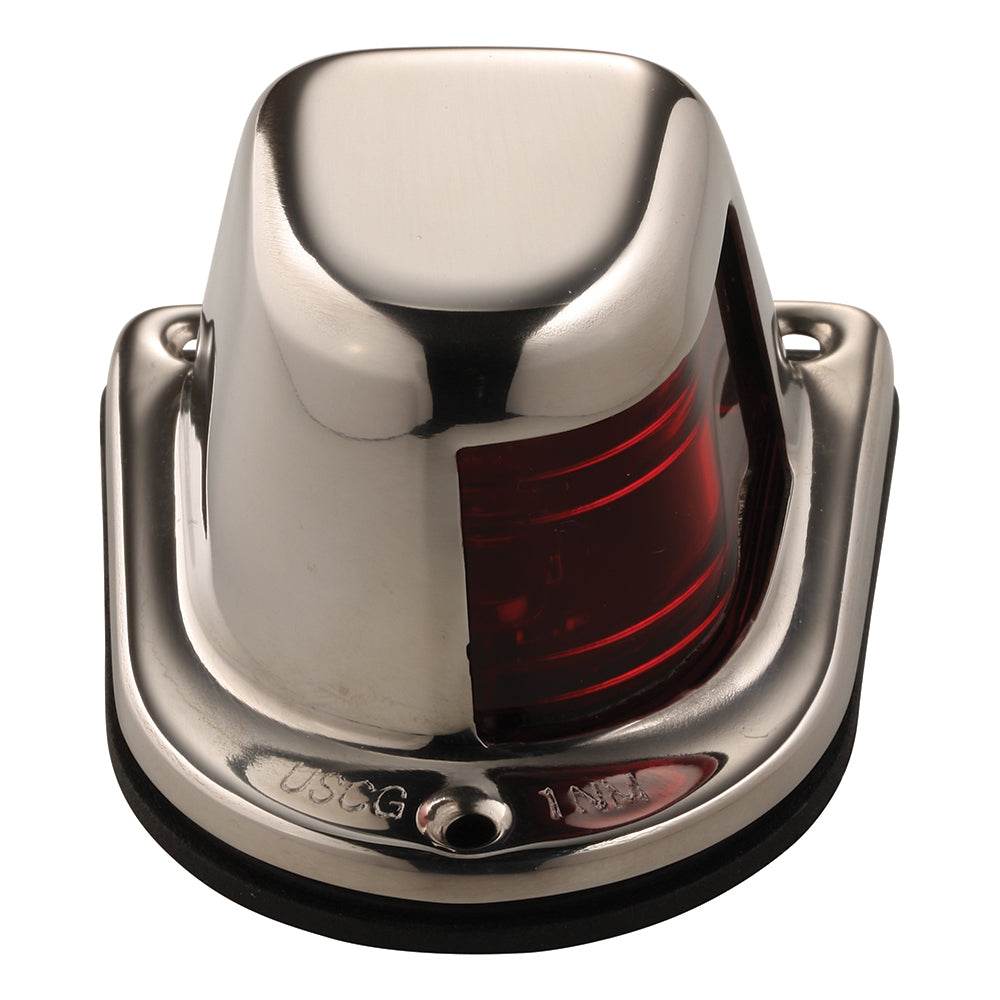 Suncoast Marine and Auto offers Attwood 1-Mile Deck Mount, Red Sidelight - 12V - Stainless Steel Housing [66319R7]