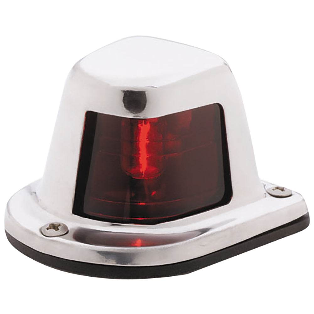 Suncoast Marine and Auto offers Attwood 1-Mile Deck Mount, Red Sidelight - 12V - Stainless Steel Housing [66319R7]