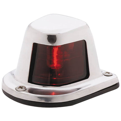 Suncoast Marine and Auto offers Attwood 1-Mile Deck Mount, Red Sidelight - 12V - Stainless Steel Housing [66319R7]