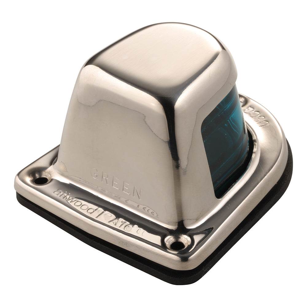 Suncoast Marine and Auto offers Attwood 1-Mile Deck Mount, Green Sidelight - 12V - Stainless Steel Housing [66319G7]