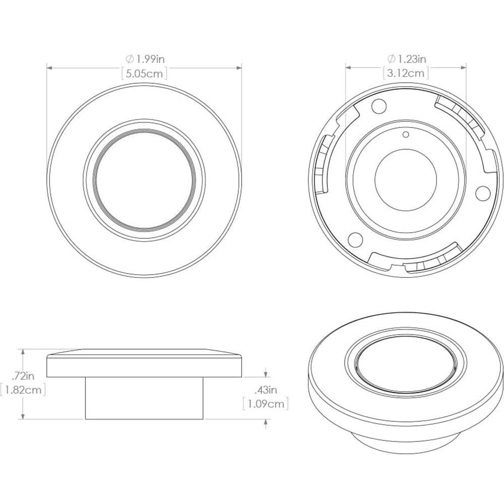 Suncoast Marine and Auto offers Lumitec Orbit - Flush Mount Down Light - Brushed Finish - White Non-Dimming [112503]