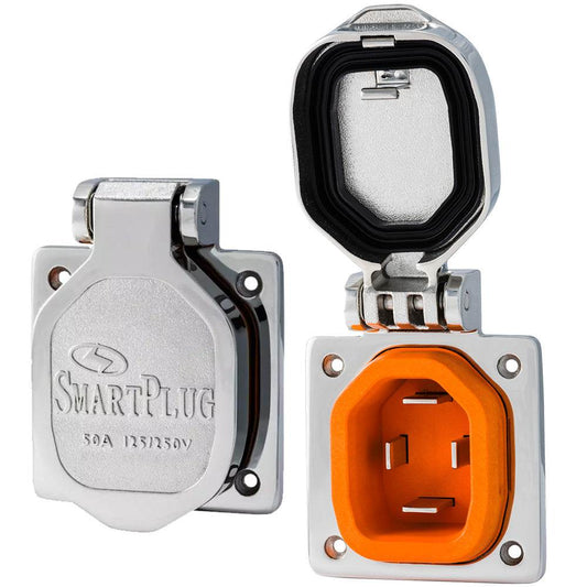 Suncoast Marine and Auto offers SmartPlug 50 AMP Male Inlet Cover - Stainless Steel [BM50S]