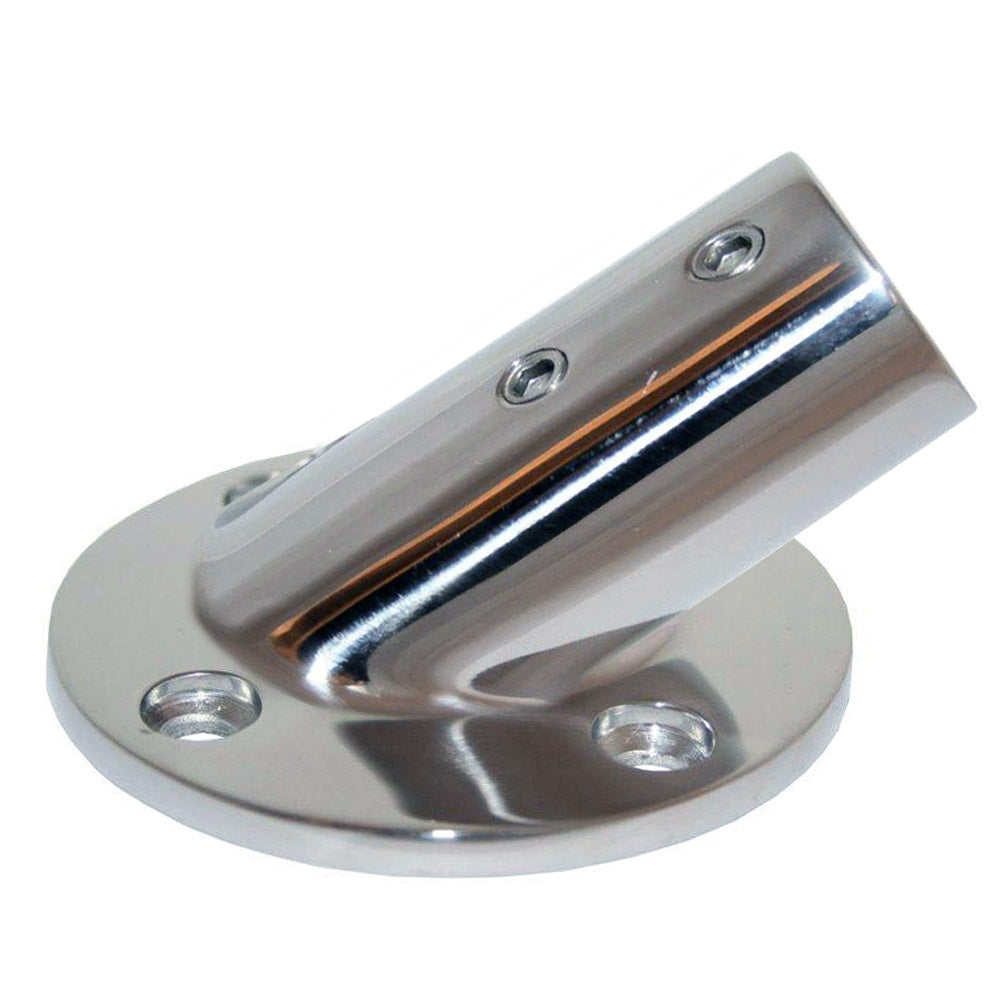 Suncoast Marine and Auto offers Whitecap " O.D. 30 Degree Round Base SS Rail Fitting [6077C]