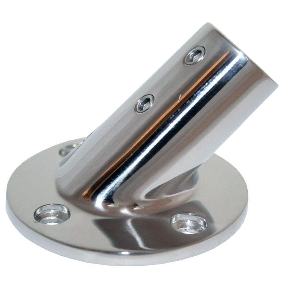 Suncoast Marine and Auto offers Whitecap " O.D. 45 Degree Round Base SS Rail Fitting [6014C]