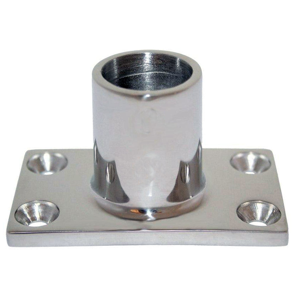 Suncoast Marine and Auto offers Whitecap " O.D. 90 Degree Rectangle Base SS Rail Fitting [6041C]