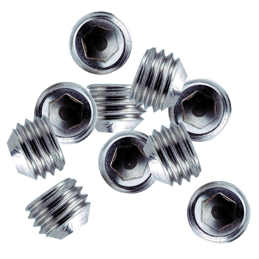 Suncoast Marine and Auto offers Whitecap 1/4"-28 Thread SS Set Screws - 10 Pack [6249C]