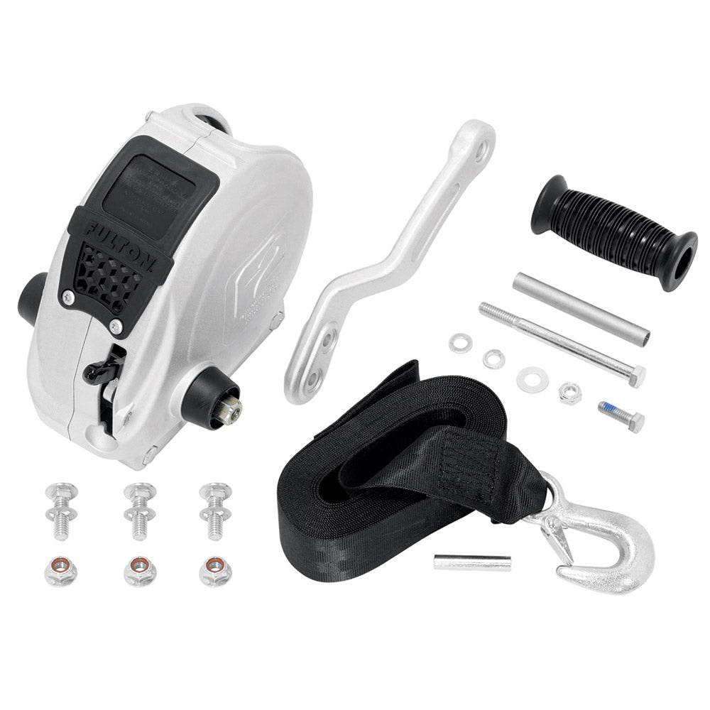 Suncoast Marine and Auto offers Fulton F2 Trailer Winch 1,600 lbs. - Single Speed w/Strap, Sharkskin Finish [FW16000101]