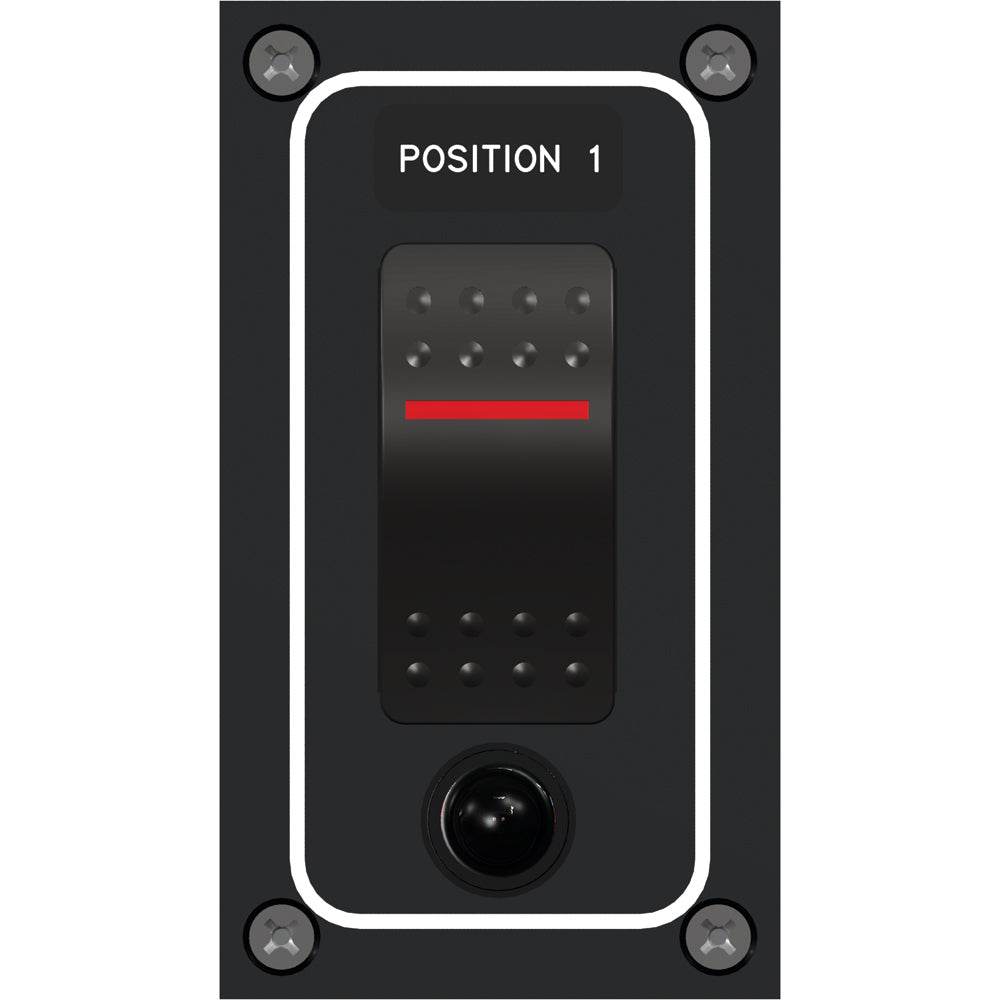 Suncoast Marine and Auto offers Paneltronics Waterproof Panel - DC 1-Position Illuminated Rocker Switch & Circuit Breaker [9960021B]