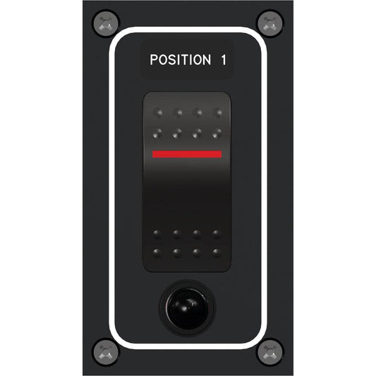 Suncoast Marine and Auto offers Paneltronics Waterproof Panel - DC 1-Position Illuminated Rocker Switch & Circuit Breaker [9960021B]