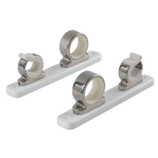 Suncoast Marine and Auto offers TACO 2-Rod Hanger w/Poly Rack - Polished Stainless Steel [F16-2751-1]