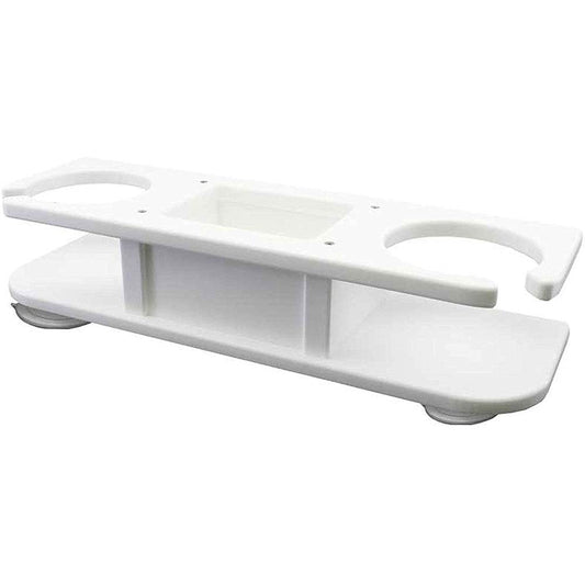 Suncoast Marine and Auto offers TACO 2-Drink Poly Holder w/Catch-All - White [P01-2000W]