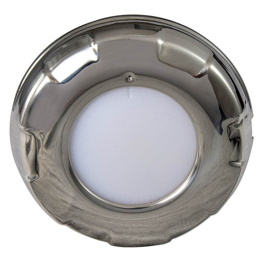 Suncoast Marine and Auto offers Lumitec Aurora - LED Dome Light - Polished SS Finish - 2-Color White/Blue Dimming [101138]