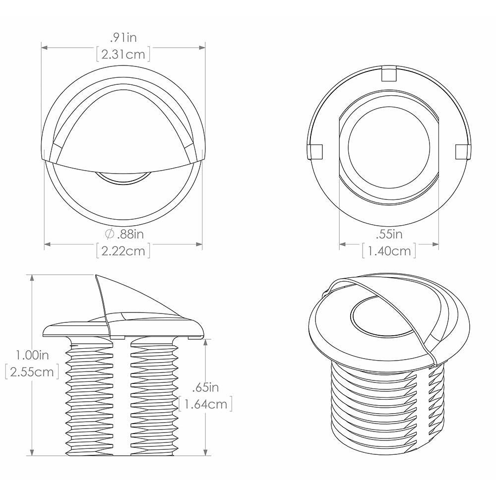 Suncoast Marine and Auto offers Lumitec Aruba - Courtesy Light - Polished SS Finish - Blue Non-Dimming [101145]