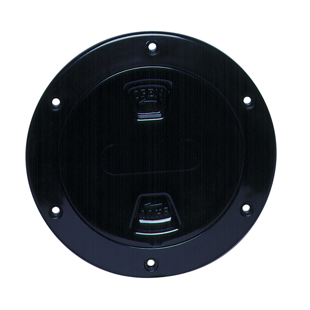 Suncoast Marine and Auto offers Beckson 4" Smooth Center Screw-Out Deck Plate - Black [DP40-B]