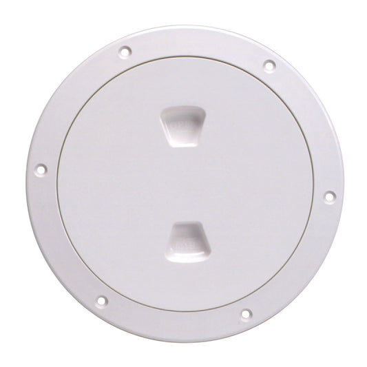 Suncoast Marine and Auto offers Beckson 6" Smooth Center Screw-Out Deck Plate - White [DP60-W]