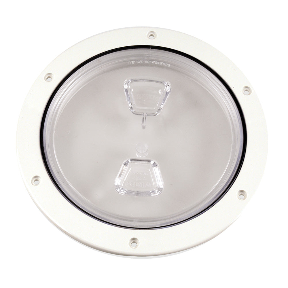 Suncoast Marine and Auto offers Beckson 6" Clear Center Screw Out Deck Plate - White [DP60-W-C]