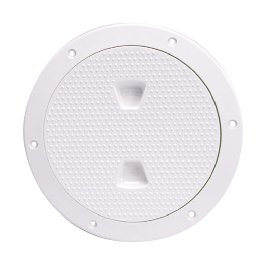 Suncoast Marine and Auto offers Beckson 6" Non-Skid Screw-Out Deck Plate - White [DP62-W]