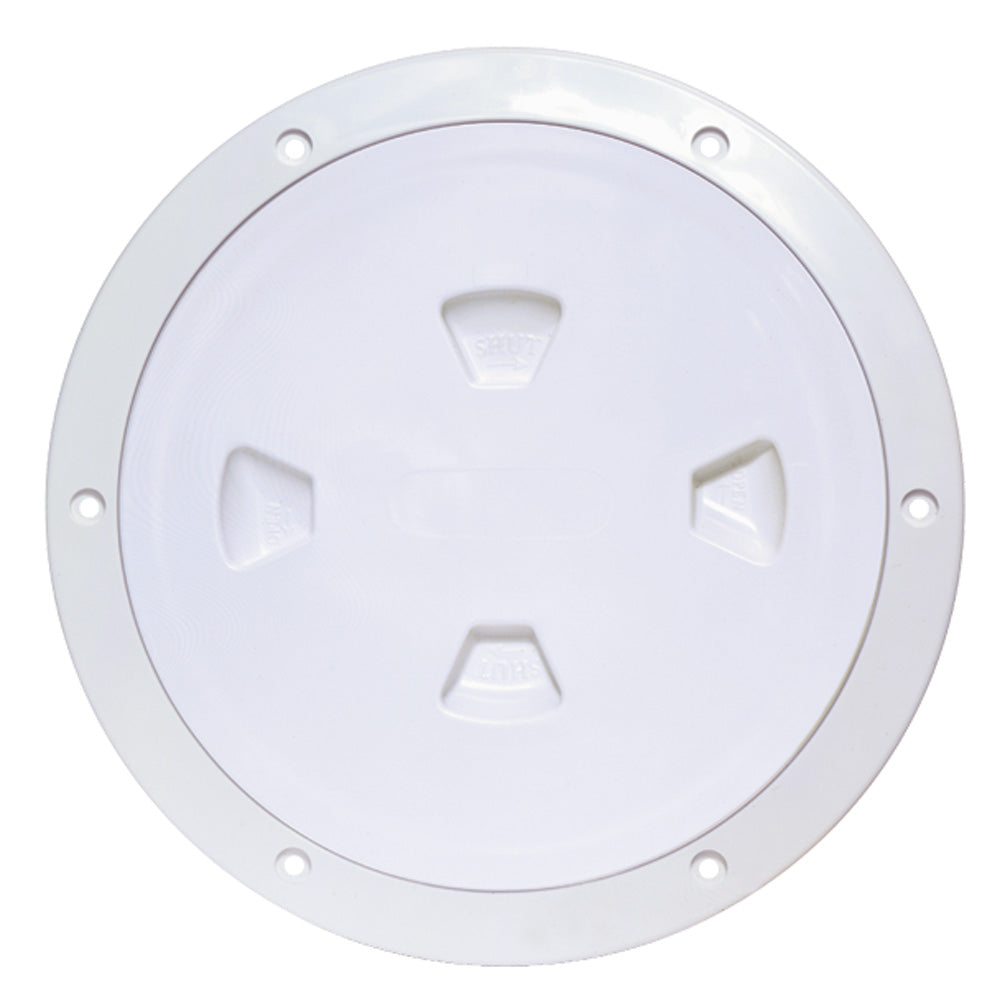 Suncoast Marine and Auto offers Beckson 8" Smooth Center Screw-Out Deck Plate - White [DP80-W]