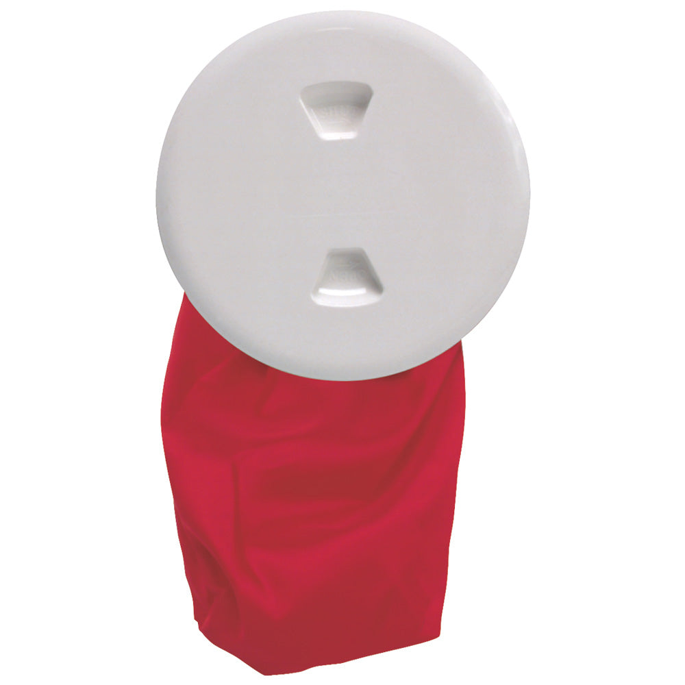 Suncoast Marine and Auto offers Beckson 5" Stow-Away Deck Plate - White w/12" Bag [DP50BW]