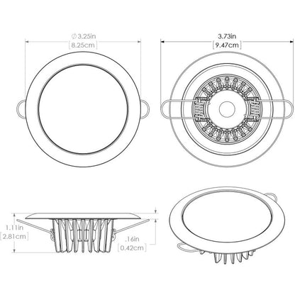 Suncoast Marine and Auto offers Lumitec Mirage - Flush Mount Down Light - Glass Finish/No Bezel - 4-Color Red/Blue/Purple Non Dimming w/White Dimming [113190]