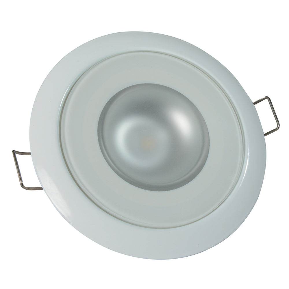 Suncoast Marine and Auto offers Lumitec Mirage - Flush Mount Down Light - Glass Finish/White Bezel - White Non-Dimming [113123]