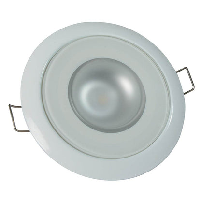 Suncoast Marine and Auto offers Lumitec Mirage - Flush Mount Down Light - Glass Finish/White Bezel - 3-Color Red/Blue Non-Dimming w/White Dimming [113128]