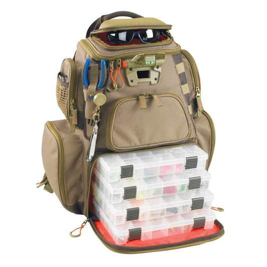 Suncoast Marine and Auto offers Wild River NOMAD Lighted Tackle Backpack w/4 PT3600 Trays [WT3604]