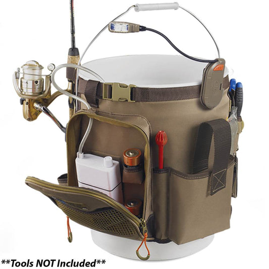 Suncoast Marine and Auto offers Wild River RIGGER 5 Gallon Bucket Organizer w/Light, Plier Holder & Retractable Lanyard [WL3506]