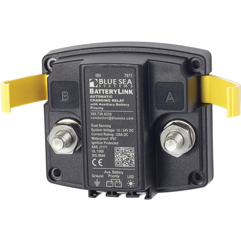 Suncoast Marine and Auto offers Blue Sea 7611 DC BatteryLink Automatic Charging Relay - 120 Amp w/Auxiliary Battery Charging [7611]