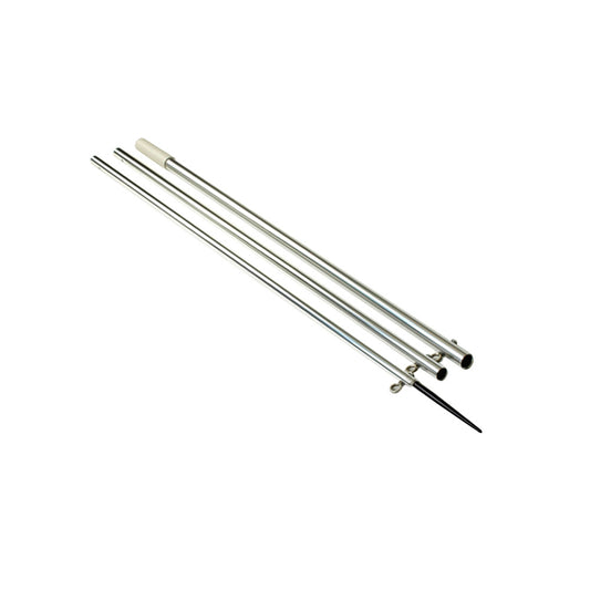 Suncoast Marine and Auto offers Lee's 13' Bright Silver Center Rigger Pole w/Black Spike 1-3/8" [MX8713CR]