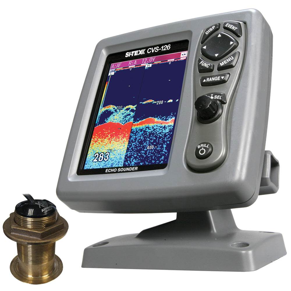 Suncoast Marine and Auto offers SI-TEX CVS-126 Dual Frequency Color Echo Sounder w/B60 12 Transducer B-60-12-CX [CVS-1266012]