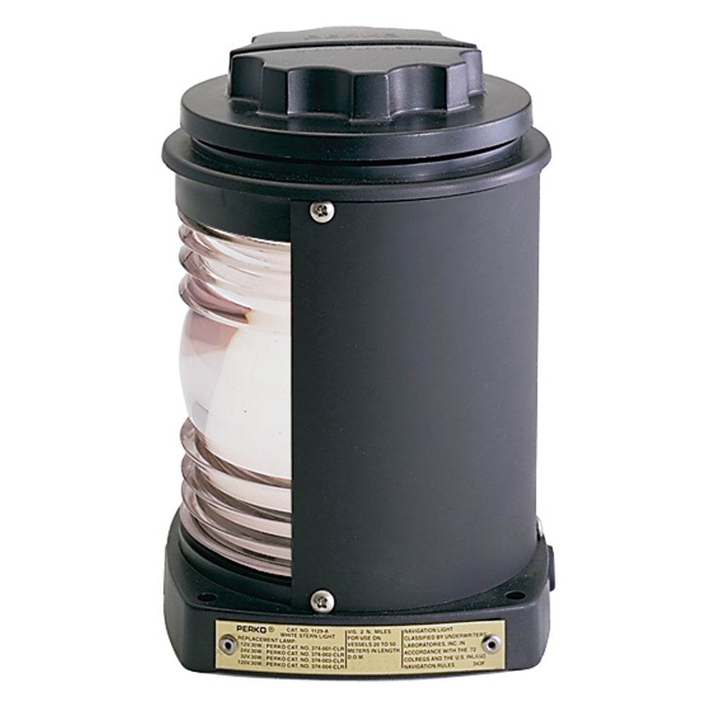 Suncoast Marine and Auto offers Perko Stern Light - Black Plastic, White light with Gray Tinted Lens [1129A00BLK]