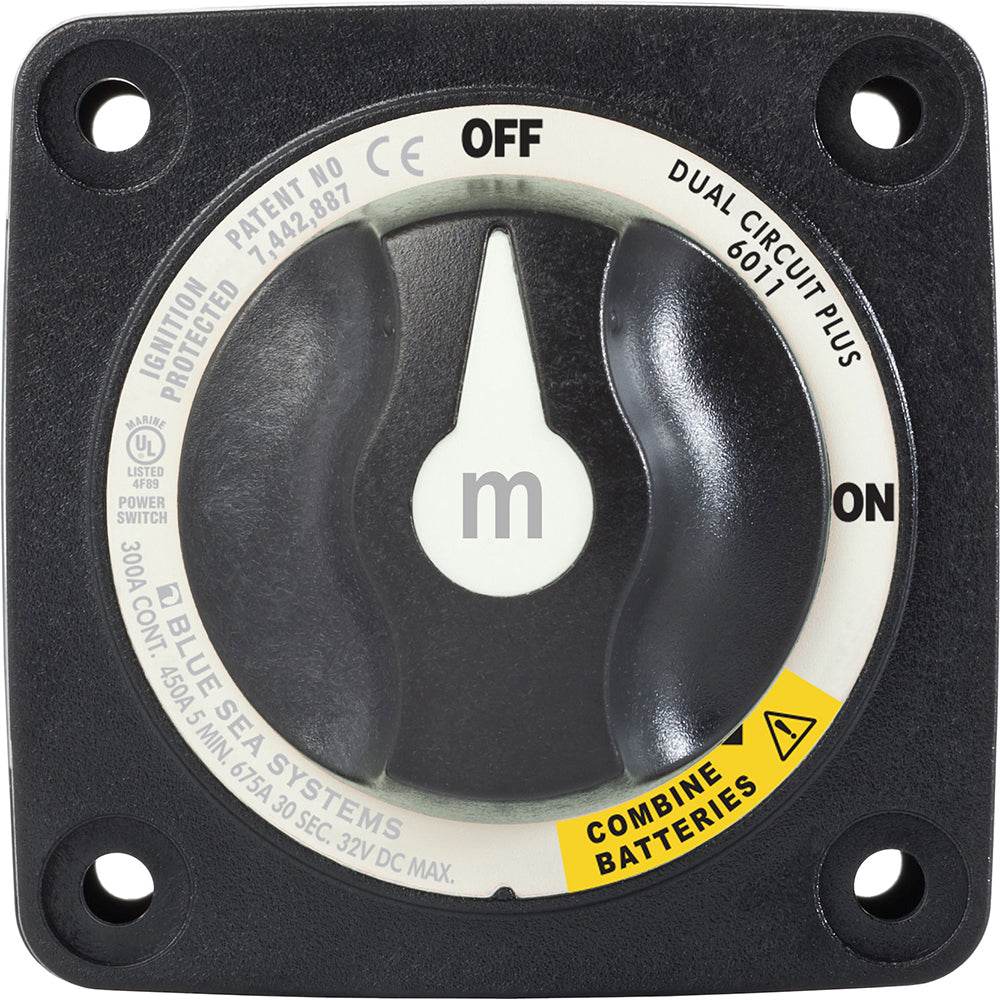 Suncoast Marine and Auto offers Blue Sea 6011200 m-Series Battery Switch Dual Circuit Plus - Black [6011200]