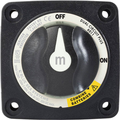 Suncoast Marine and Auto offers Blue Sea 6011200 m-Series Battery Switch Dual Circuit Plus - Black [6011200]