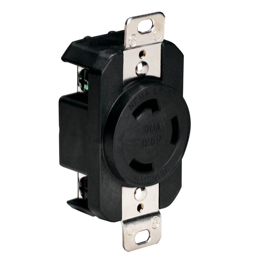 Suncoast Marine and Auto offers Marinco 305CRRB 125V 30Amp Locking Receptacle - Black [305CRRB]