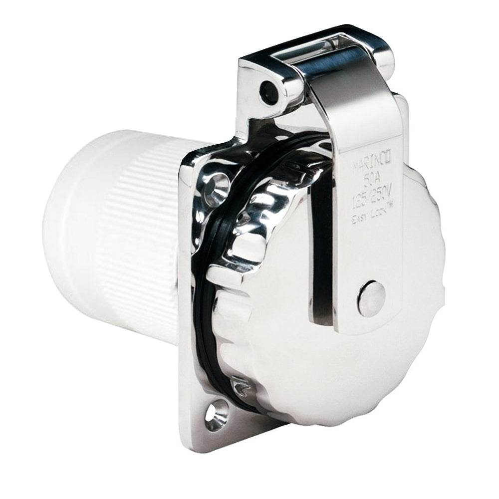 Suncoast Marine and Auto offers Marinco 6373EL-B 50Amp 125/250V Stainless Steel Inlet [6373EL-B]