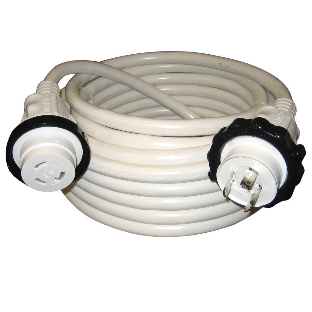 Suncoast Marine and Auto offers Marinco 30A 125V Molded Standard Cordset - White - 50' [199120]