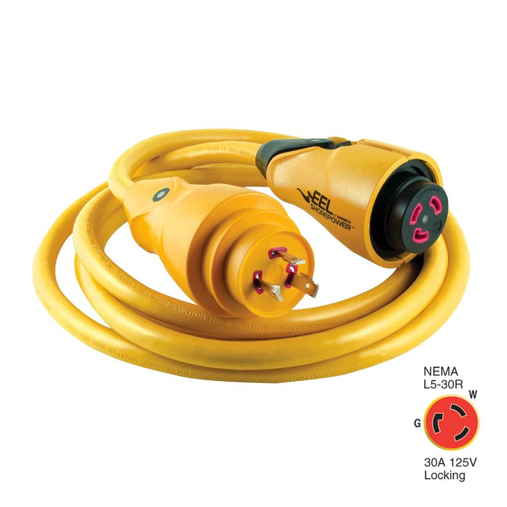 Suncoast Marine and Auto offers Marinco CS30-12 EEL 30A 125V Shore Power Cordset - 12' - Yellow [CS30-12]