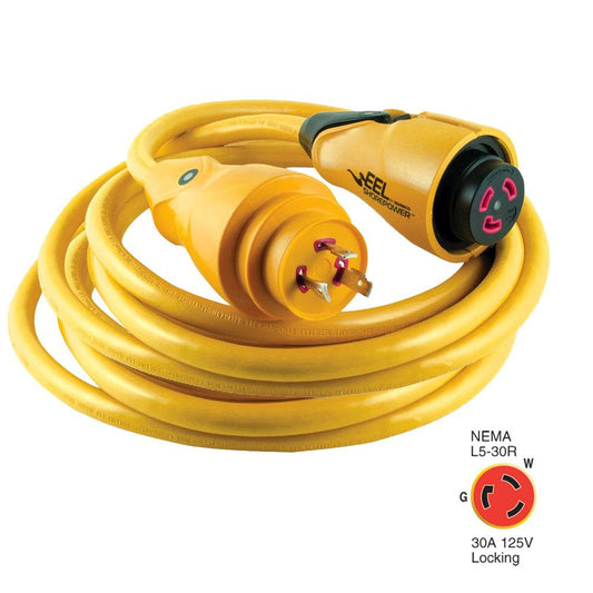 Suncoast Marine and Auto offers Marinco CS30-25 EEL 30A 125V Shore Power Cordset - 25' - Yellow [CS30-25]