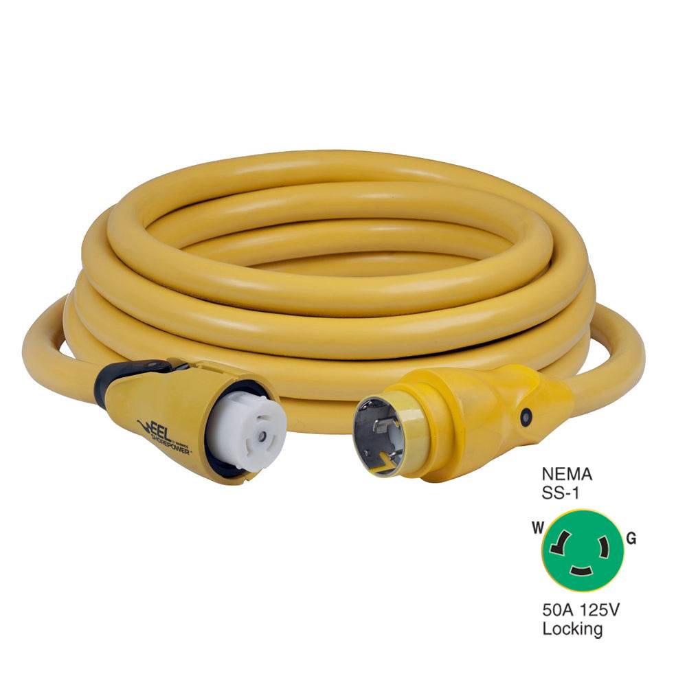 Suncoast Marine and Auto offers Marinco CS503-25 EEL 50A 125V Shore Power Cordset - 25' - Yellow [CS503-25]