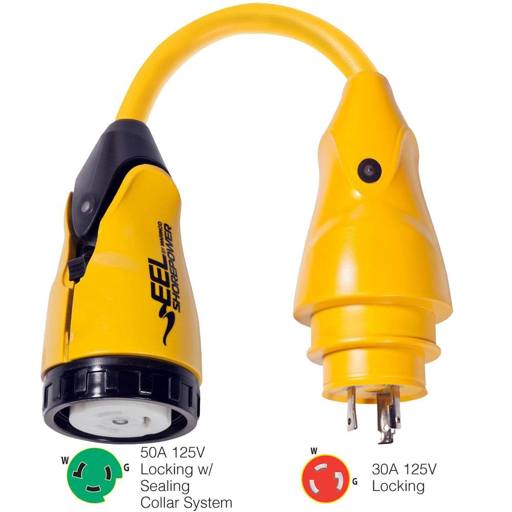 Suncoast Marine and Auto offers Marinco P30-503 EEL 50A-125V Female to 30A-125V Male Pigtail Adapter - Yellow [P30-503]