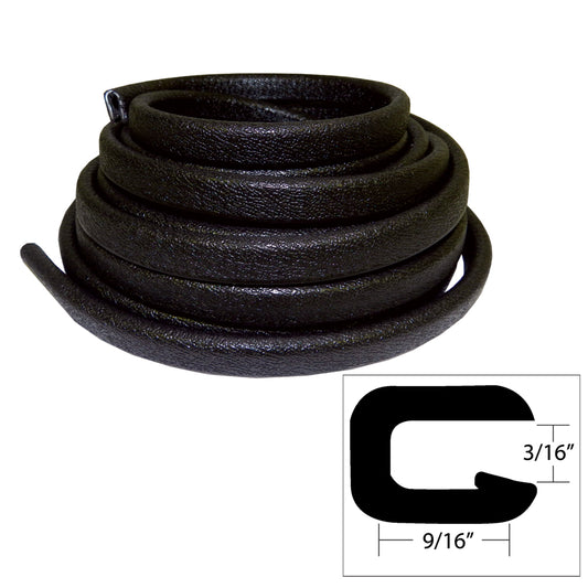 Suncoast Marine and Auto offers TACO Flexible Vinyl Trim - 5/32" Opening x 9/16"W x 25'L - Black [V30-1005B25-1]